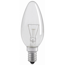 Лампа накаливания ЛОН 40Вт Е14 220В C35 свеча прозрачная | LN-C35-40-E14-CL | IEK