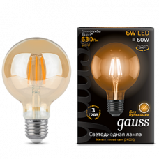Лампа светодиодная LED 6Вт E27 220В 2400К | 105802006 | Gauss