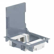 Коробка напольная серая 10 модулей вертикальная для H=65 мм /Крышка Из Нерж. | 089620 | Legrand