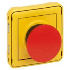 Plexo Кнопка экстренного откл. 1Н.З. контакт (желтая лиц. панель, красная кнопка) IP55 | 069547 | Legrand