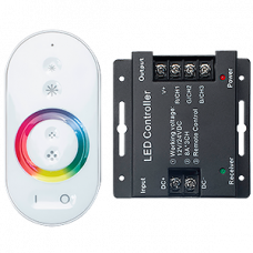 Контроллер для RGB 288W 24А с сенсорным пультом управления цветом (белый) | 201013288 | Gauss