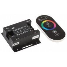 Контроллер с ПДУ радио (черный) RGB 3 канала 216Вт 12В 6А | LSC1-RGB-216-RF-20-12-B | IEK