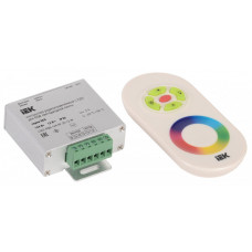 Контроллер с ПДУ радио (белый) RGB 3 канала 144Вт 12В 4А -eco | LSC2-RGB-144-RF-20-12-W | IEK