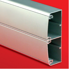 Алюминиевый кабель-канал 140х50 (с 2 крышками), цвет серый металлик | 01499 | DKC