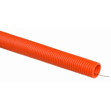 Труба гибкая гофрированная ПНД 32мм с протяжкой тяжёлая (25м) оранжевый | CTG21-32-K09-025 | IEK