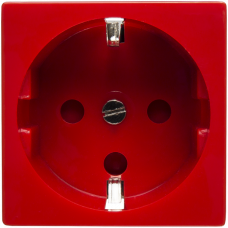 Розетка электрическая 2К+З для выделения чистого питания с замком (красный) | 200002 | SPL