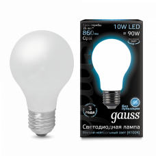 Лампа светодиодная LED 10Вт E27 220В 4100К A60 | 102202210 | Gauss