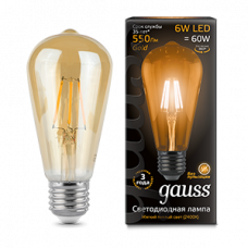 Лампа светодиодная LED 6Вт E27 220В 2400К | 102802006 | Gauss