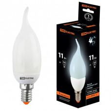 Лампа энергосберегающая КЛЛ 11Вт E14 840 cвеча на ветру СW (mini) | SQ0323-0137 | TDM