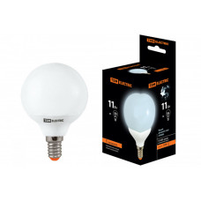 Лампа энергосберегающая КЛЛ 11Вт E14 840 шарообразная G55 | SQ0323-0160 | TDM