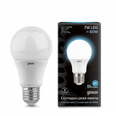 Лампа светодиодная LED 7Вт E27 220В 4100К A60 | 102502207 | Gauss