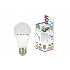 Лампа светодиодная LED 7Вт Е27 230В 6500К НЛ-LED-A60 Народная груша | SQ0340-0118 | TDM
