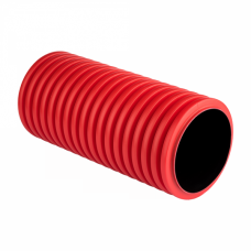 Труба гофрированная двустенная ПНД d 125 с зондом (50 м) красная, EKF PROxima|tg2st-125-50m|EKF