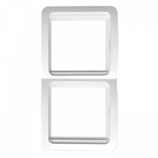 Лондон Рамка 2-местная вертикальная белая EKF PROxima | EEM-V-302-10 | EKF