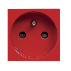 ABB Zenit Розетка французского стандарта с центральным контактом заземления для специальных сетей, со шторками, 16А / 250 В, красный | N2287 RJ | ABB