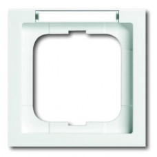 Рамка 1-постовая, с полем для надписи и шильдиком, серия future linear, цвет davos/альпийский белый|1754-0-4527| ABB