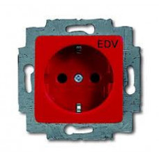 Розетка SCHUKO 16А 250В с маркировкой EDV, цвет красный|2011-0-2886| ABB