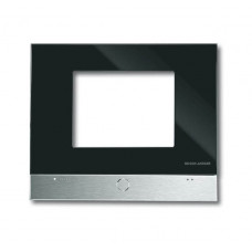 6136/11-500 Рамка декоративная для панели (черное стекло, алюминий) | 6136-0-0141 | ABB