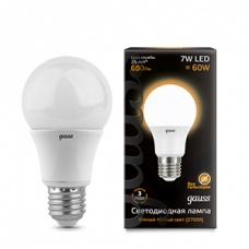 Лампа светодиодная LED 7Вт E27 220В 2700К A60 | 102502107 | Gauss