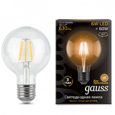 Лампа светодиодная LED 6Вт E27 220В 2700К | 105802106 | Gauss