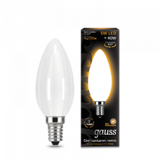 Лампа светодиодная LED 5Вт E14 220В 2700К свеча опал | 103201105 | Gauss
