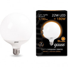 Лампа светодиодная LED 22Вт Е27 G125 3000К | 105102122 | Gauss