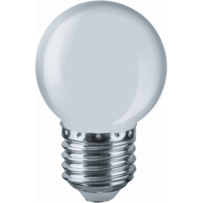 Лампа светодиодная LED 1Вт Е27 230В белый NLL-G45-1-230-W-E27 шарик матовый | 61243 | Navigator