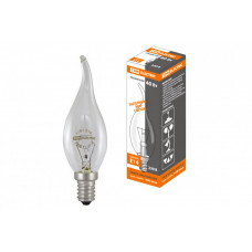 Лампа накаливания ЛОН 40Вт E14 230В свеча на ветру прозрачная | SQ0332-0015 | TDM