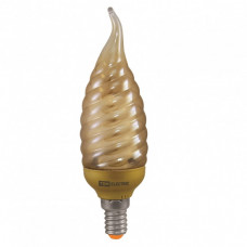 Лампа энергосберегающая КЛЛ 12Вт E14 827 золотая cвеча витая на ветру СGTW (mini) | SQ0323-0144 | TDM