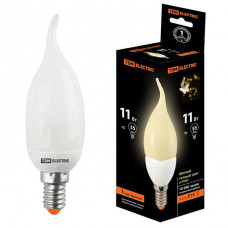 Лампа энергосберегающая КЛЛ 11Вт E14 827 cвеча на ветру СW (mini) | SQ0323-0136 | TDM