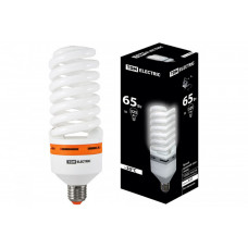 Лампа энергосберегающая КЛЛ 65Вт Е27 865 cпираль FS 73х218мм | SQ0323-0131 | TDM