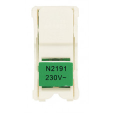 ABB Zenit Лампа неоновая для 1-полюсных выключателей и кнопок, цвет цоколя зелёный | N2191 VD | ABB