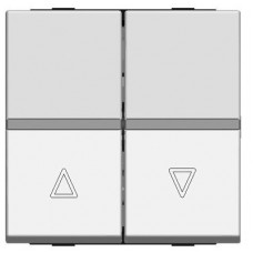 ABB Zenit Альп. белый Выключатель жалюзийный без фиксации (2 мод) | N2244 BL | ABB