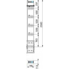 СЕКЦИЯ РАСПР. ВЕРТ. 1000А, 2,5М | KSA1000EV4254 | Schneider Electric