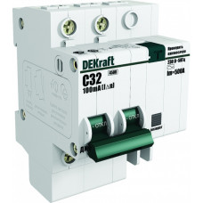 Выключатель автоматический дифференциальный ДИФ-101 1п+N 16А C 30мА тип AC (3 мод) | 15157DEK | DEKraft