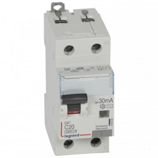 Выключатель автоматический дифференциальный DX3 6000 1п+N 20А С 30мА тип AС | 411003 | Legrand
