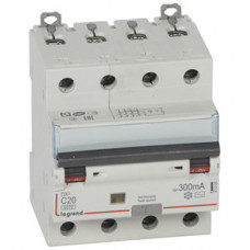 Выключатель автоматический дифференциальный DX3 6000 4п 20А С 300мА тип AС | 411206 | Legrand