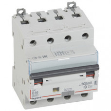 Выключатель автоматический дифференциальный DX3 6000 4п 16А B 300мА тип AС | 411359 | Legrand