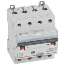 Выключатель автоматический дифференциальный DX3 4п 25А C 30мА тип HPI | 411246 | Legrand