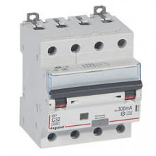 Выключатель автоматический дифференциальный DX3 6000 4п 32А С 300мА тип A | 411242 | Legrand