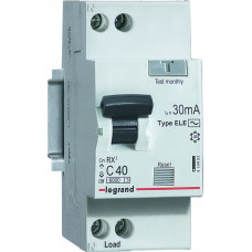 Выключатель автоматический дифференциальный RX3 1п+N 6А C 30мА тип AC | 419396 | legrand