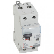 Выключатель автоматический дифференциальный DX3 6000 1п+N 20А С 30мА тип HPI | 411095 | Legrand