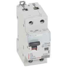 Выключатель автоматический дифференциальный DX3 6000 1п+N 6А С 30мА тип HPI | 411091 | Legrand