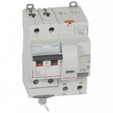 Выключатель автоматический дифференциальный DX3 6000 2п 20А С 10мА тип AС (4 мод) | 411151 | Legrand