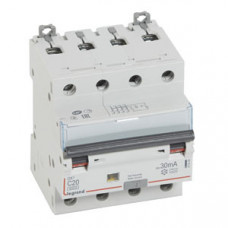 Выключатель автоматический дифференциальный DX3 6000 4п 20А С 30мА тип A | 411235 | Legrand