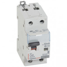 Выключатель автоматический дифференциальный DX3 6000 1п+N 40А С 30мА тип A | 411054 | Legrand
