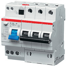 Выключатель автоматический дифференциальный DS203 M 3п 63А B 30мА тип AC (7 мод) | 2CSR273001R1635 | ABB