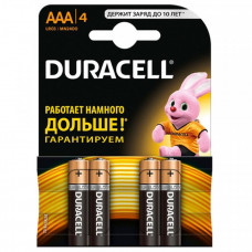 Батарейка Щелочнная (Алкалиновая) (AAA) LR03-4BL BASIC CN | Б0026813 | 81550795 Duracell