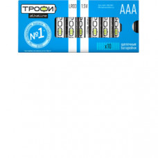 Батарейка щелочная (алкалиновая) Трофи LR03-10 box (10/800/48000) (AAA) | Б0002908 | ЭРА