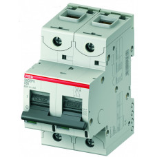 Выключатель автоматический двухполюсный S802PV 63А M 1,5кА (S802PV-M63) | 2CCD842001R1590 | ABB
